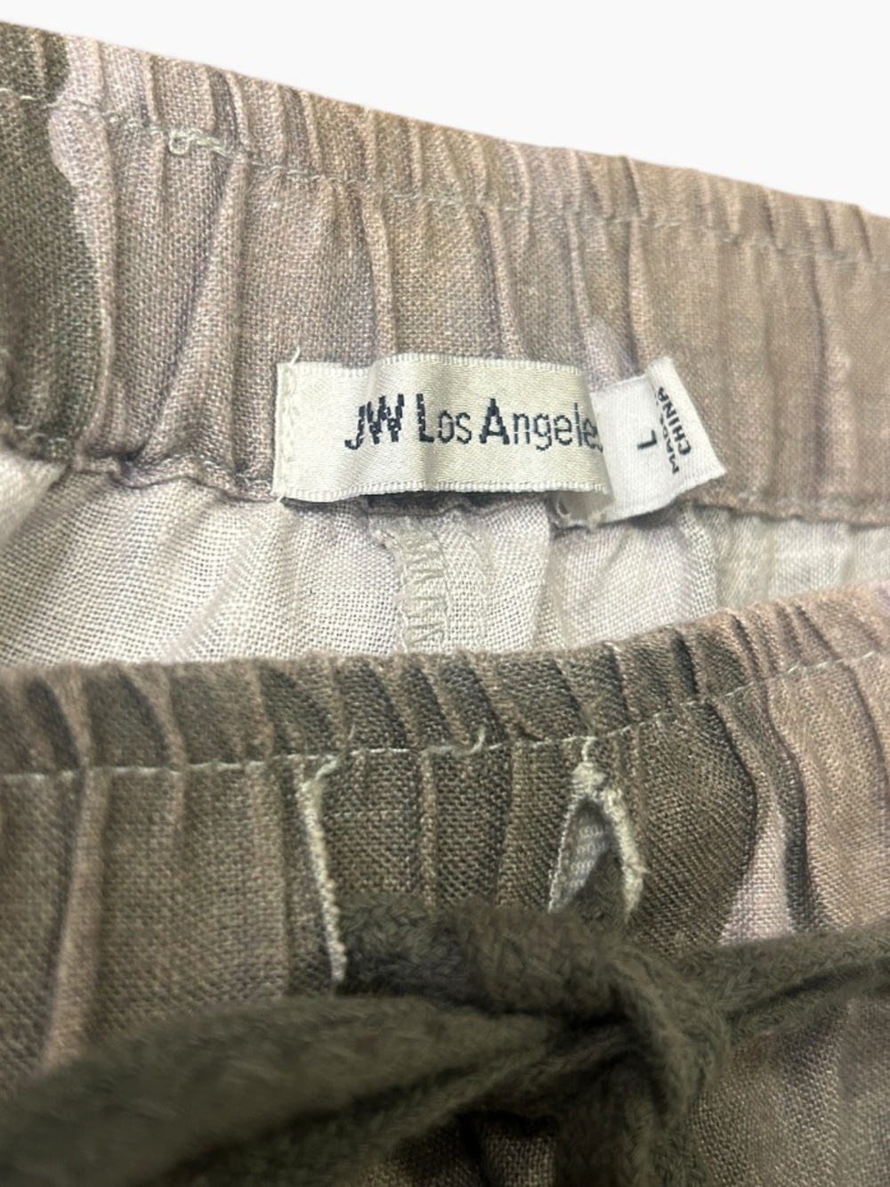 Johnny Was Los Angeles Linen Camo Embroidered Pull-On Joggers Size Large - Picture 3 of 8